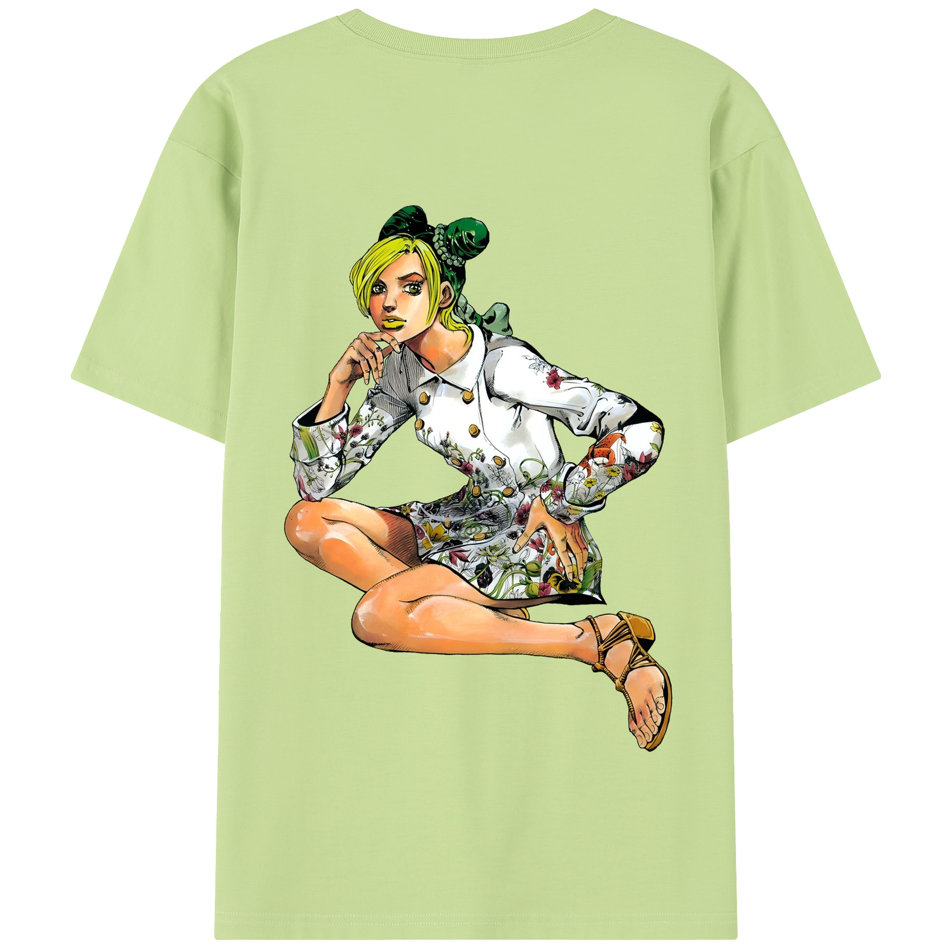 （画像用） "ジョジョの奇妙な冒険 くうじょう ジョリーン JoJo's Bizarre Adventure Jolyne Cujoh " 綿100％半袖Tシャツ（背面プリント）